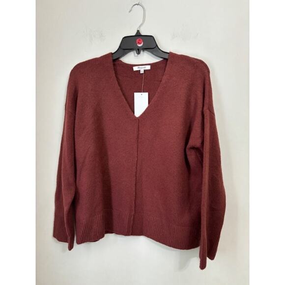 Madewell Sweaters - NWT Madewell Sweater V Neck Juniper Oversized Size XS